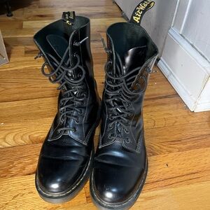Dr. Martens Black Leather Men's Boots